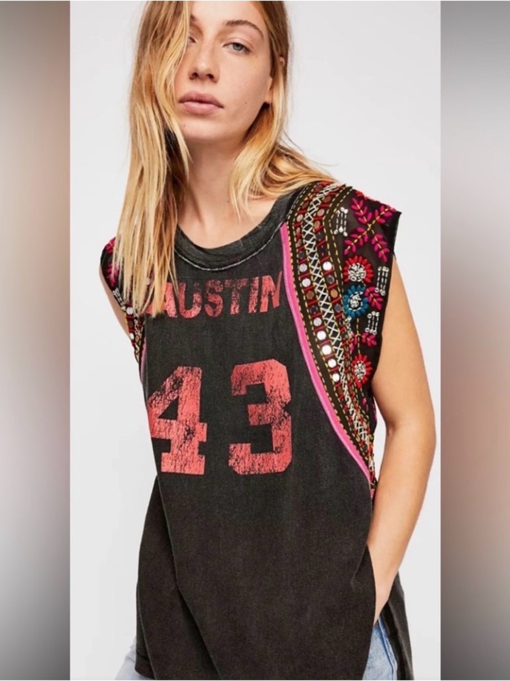 NWOT Free People We The Free Summer Nights Tee Size XL